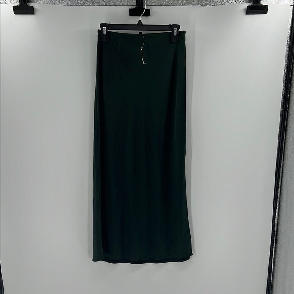 Madewell Women's Satin Maxi Slip Skirt - Luxury Forest - 00 - New with tags
